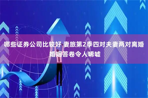 哪些证券公司比较好 妻旅第2季四对夫妻两对离婚 婚姻答卷令人唏嘘